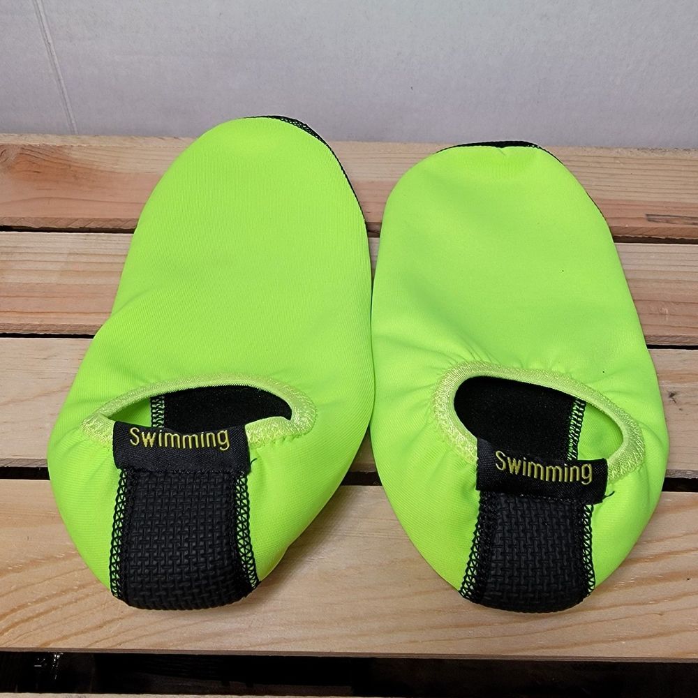 Swimming Shoes Neon Green - Approx 8.5"  Long
